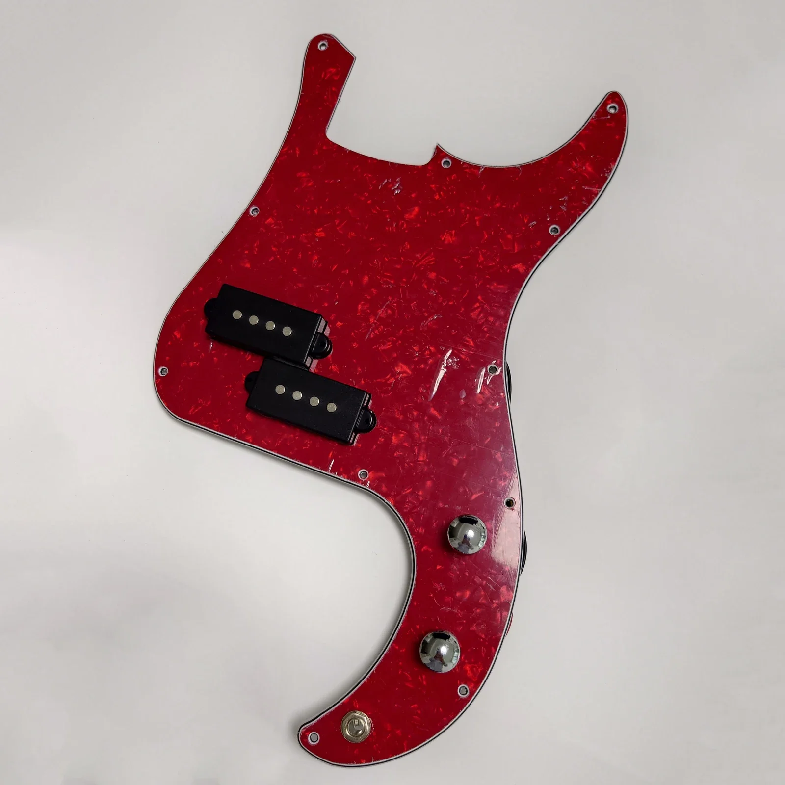 Loaded PB Bass Pickguard Scratch Plate Prewired Pickup 11-hole Pre-wired, Precision Pickguard Plate with Alnico Pickup Kit