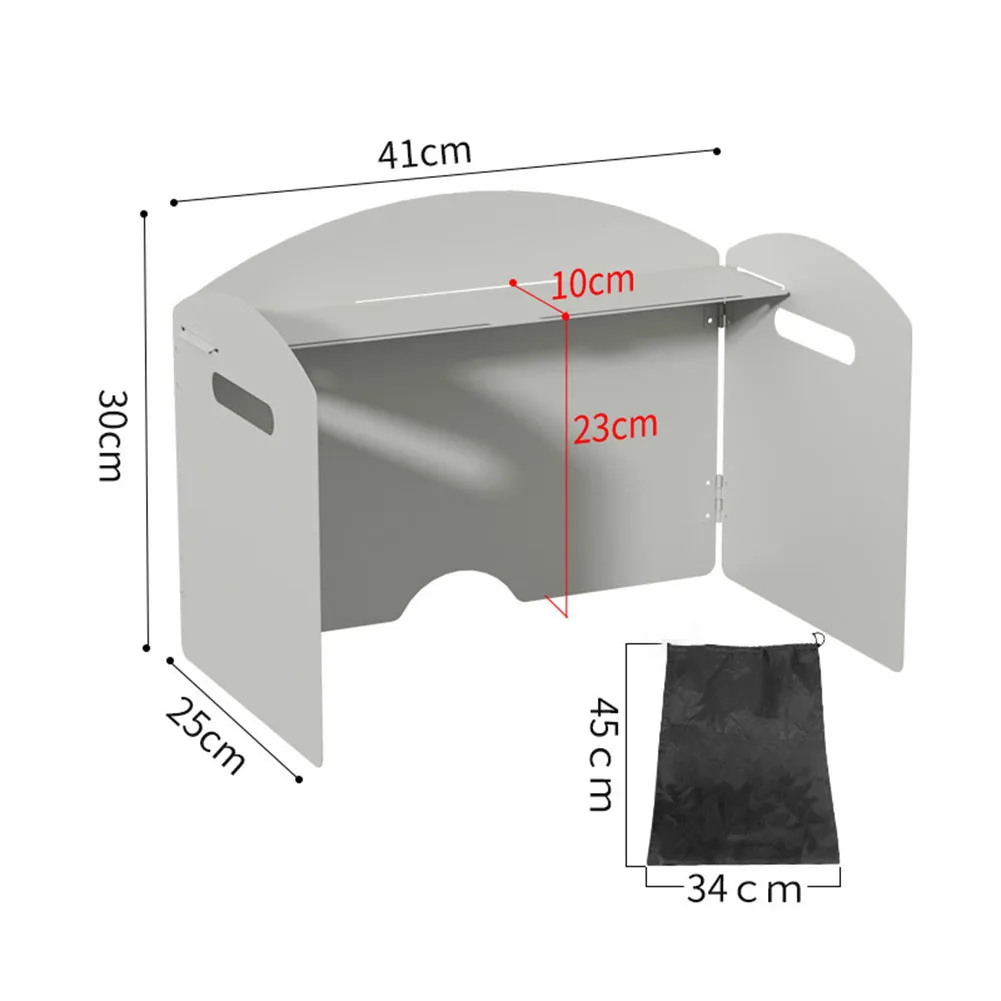 

Портативный и ветрозащитный экран для печи, разработанный для использования на открытом воздухе, с регулируемым диаметром и термостойким покрытием для безопасности.