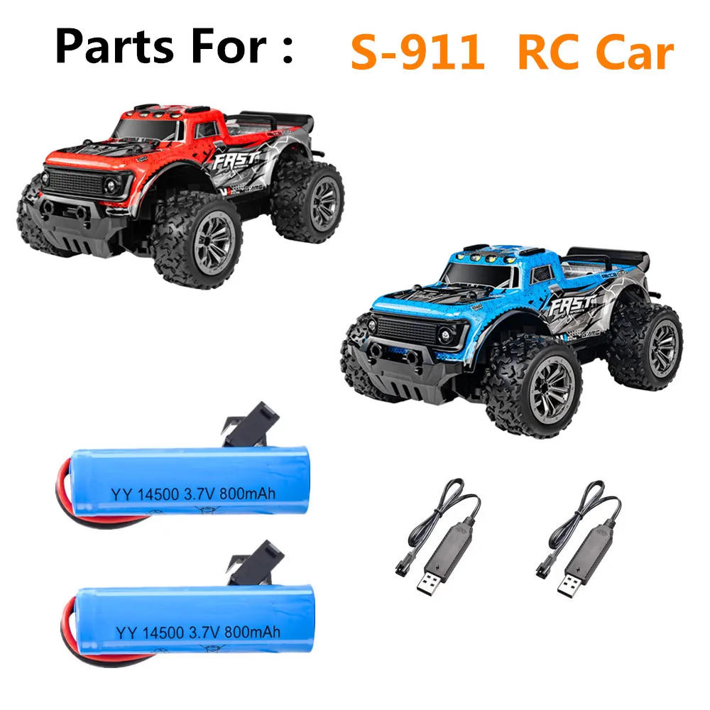 S-911 RC Car Battery 3.7V 800mah SM-2P Plug / USB charging cable S-911 Parts battery S-911 Accessories