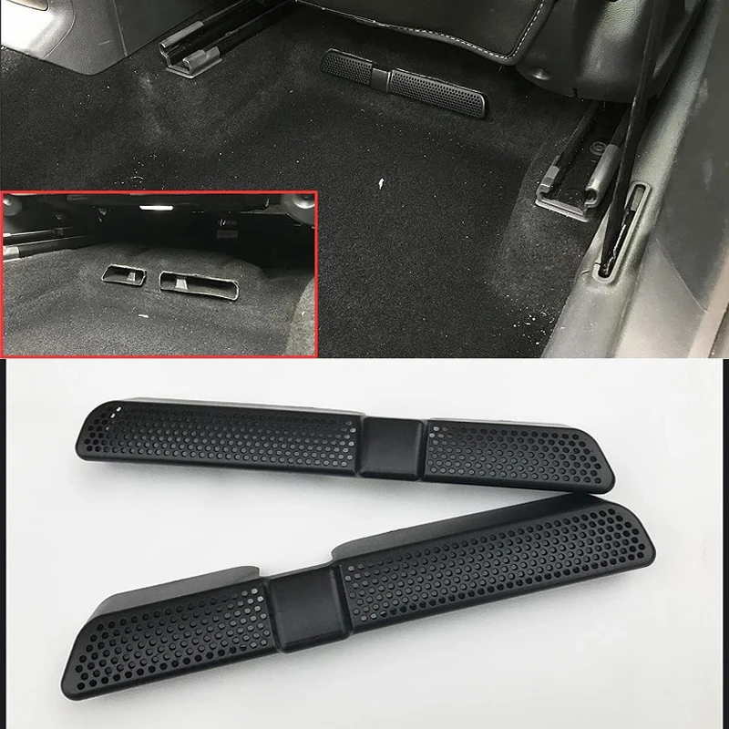 Air Outlet Covers For Volkswagen VW Tiguan Mk2 Allspace 2018 Conditioner Vent Exhaust Car Under Rear Seat Ventilation Accessory