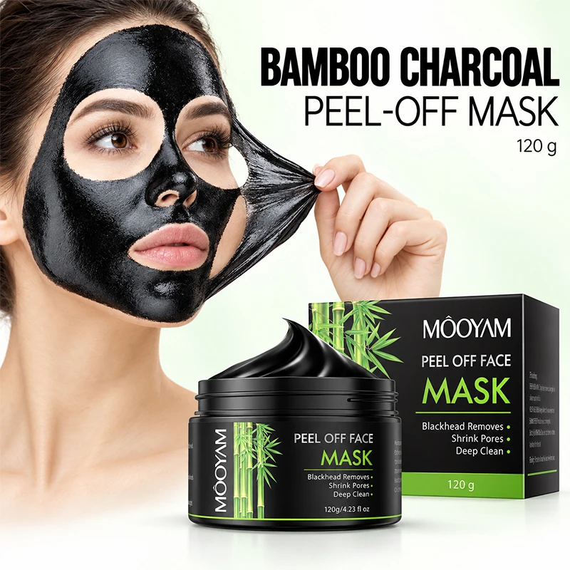 Charcoal Peel Off Face Mask Blackhead Remover Black Mask Deep Cleansing Pore Purifying Oil Control for Oily Skin 120g 4.23oz