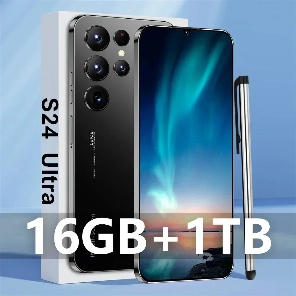 

Мобильные телефоны S24 Ultra 6.8 HD Экран Смартфон Оригинальный 16G+1T 5G Dual Sim Celulares Android Разблокированный 72MP 6800 мАч S23 Ultra