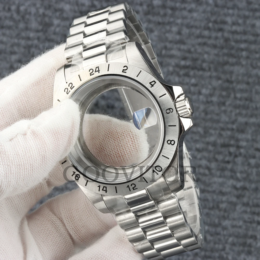 39mm NH35 Case For Explore 2 Case Solid bezel Sapphire glass Jubilee/Presidential Strap Fit GMT nh34 nh35 nh36 nh38 Movement
