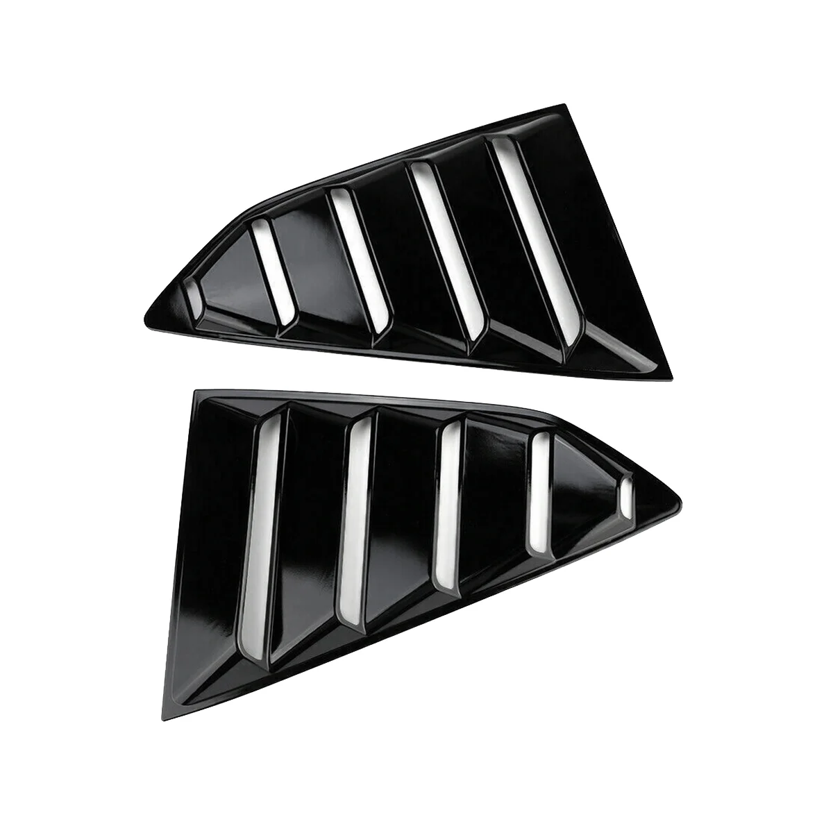 

Glossy Black 1/4 Rear Side Vent Quarter Window Louver Shutter Cover Trim for 2016-2022 Chevy