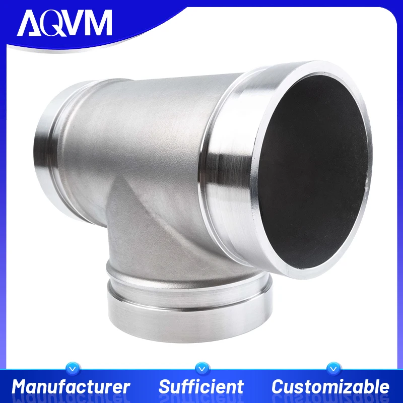 3 Inch Stainless Grooved Coupling Tee Fitting HVAC Plumbing Industrial Pipe Connector Durable Water Supply System Accessories