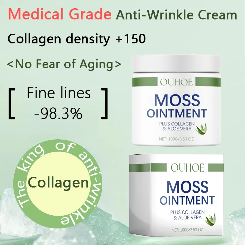 Collagen Wrinkle Reducing Algae Extract Tocopherol Hydrating Skin Regenerating Aloe Vera Gel Repairing Damaged Skin Face Cream