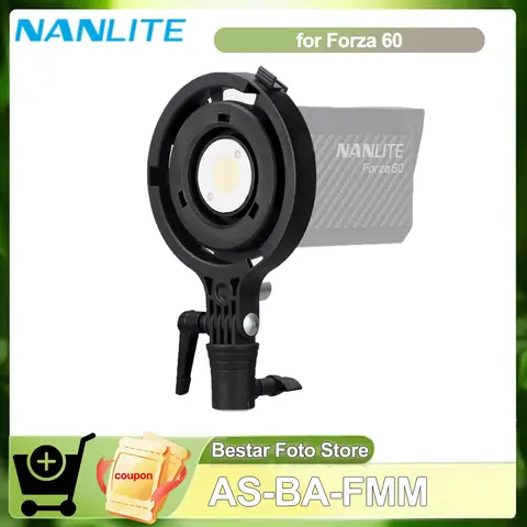 다양한 Bowens Bayonet 액세서리가 포함된 Forza 60W용 Nanlite AS-BA-FMM 오리지널 Bowens 마운트 어댑터 링