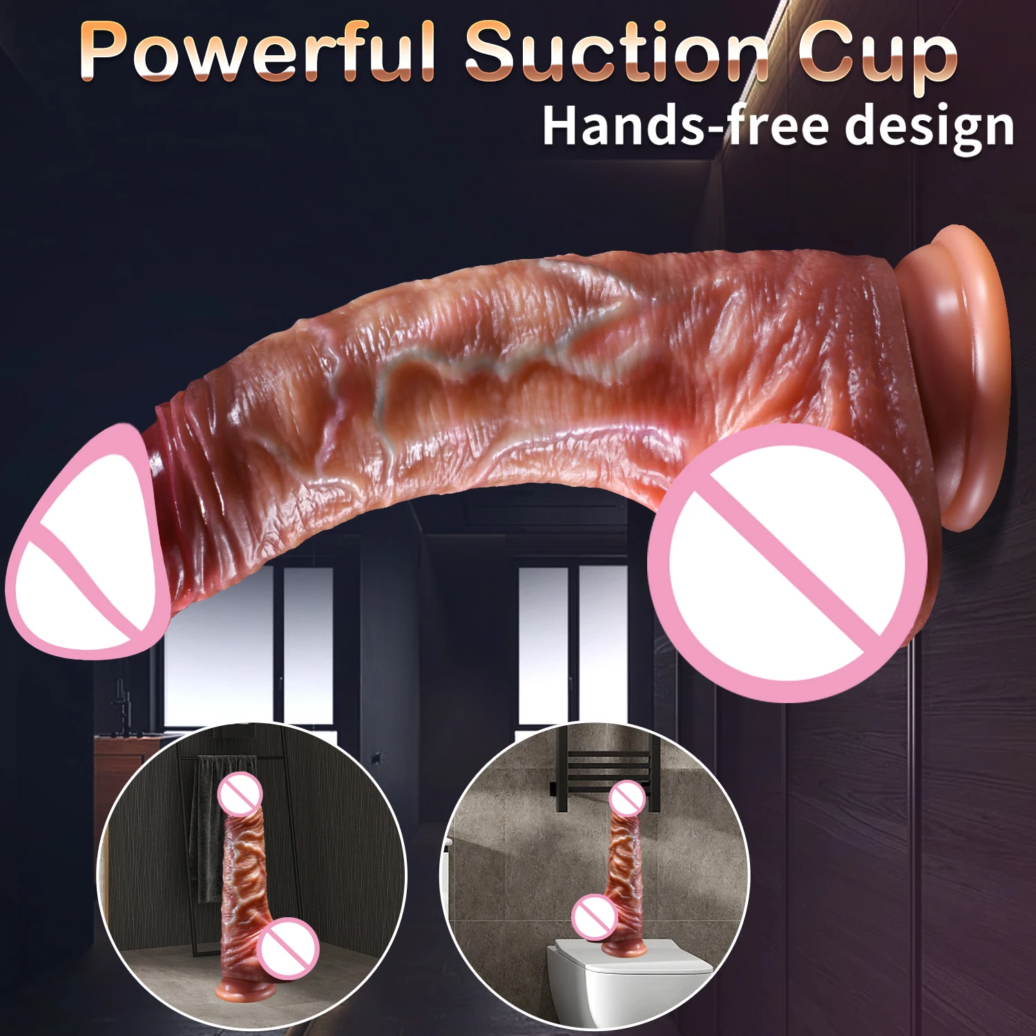 8.5 Inch Realistic Penis For Women Sliding Foreskin Dildo With Suction Cup Dildos Female Masturbators Anal Sex Toys For Women