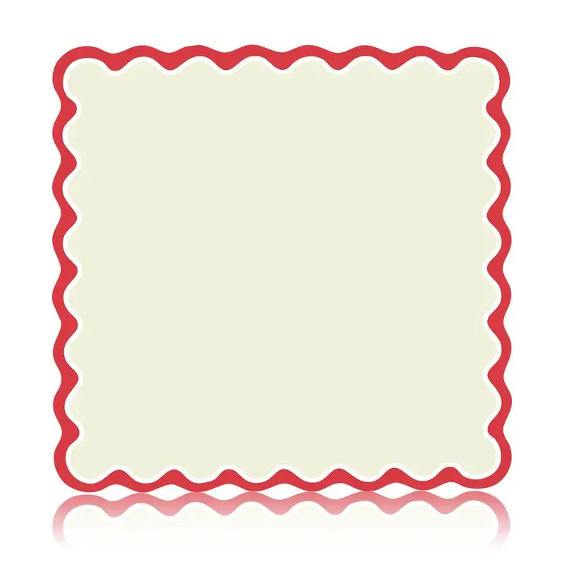 Shallow Milk Wave Lace Mahjong Table Mat Anti-Slip Noise Reduction for Card Game Table Playing Room Home Decor Mahjong Night