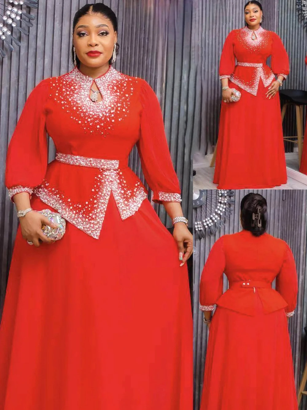 

Plus Size African Dresses For Women Dashiki Ankara Chiffon Long Robes Wedding Party Birthday Gowns Dubai Turkey Kaftan Abayas