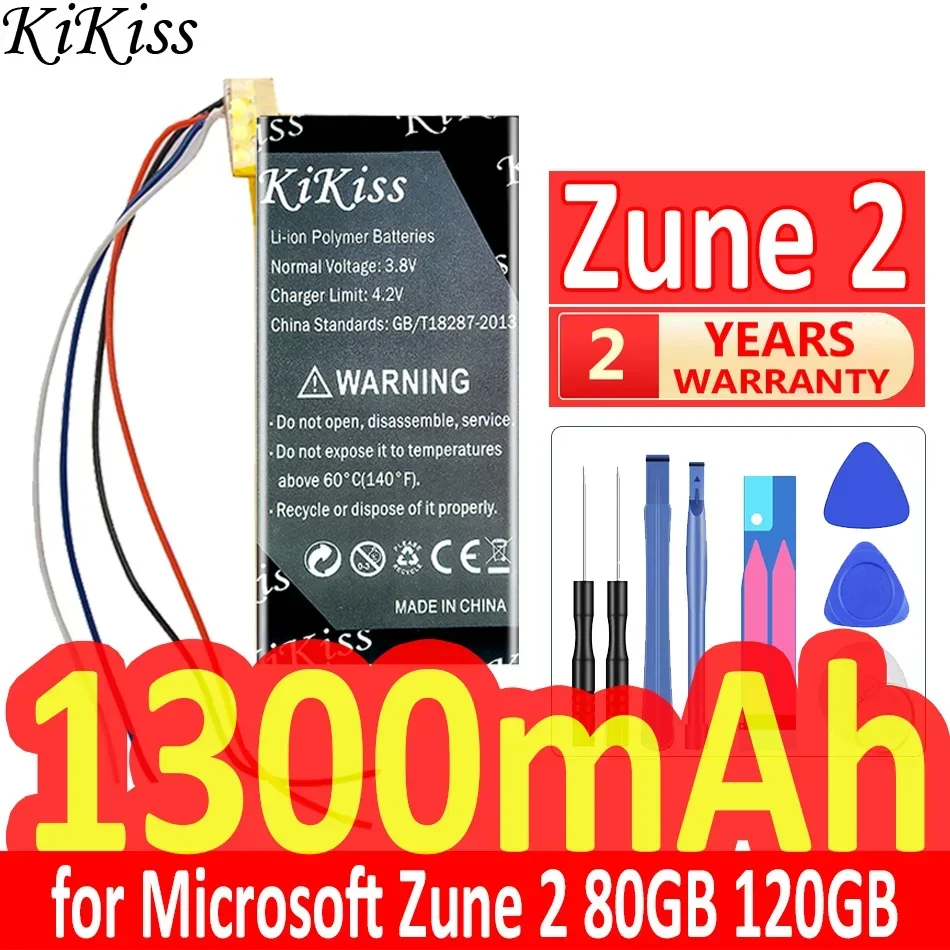 

Мощный аккумулятор KiKiss мощностью 1300 мАч для Microsoft X 814399 -001 Zune 2 80 ГБ 120 ГБ 4G 8G