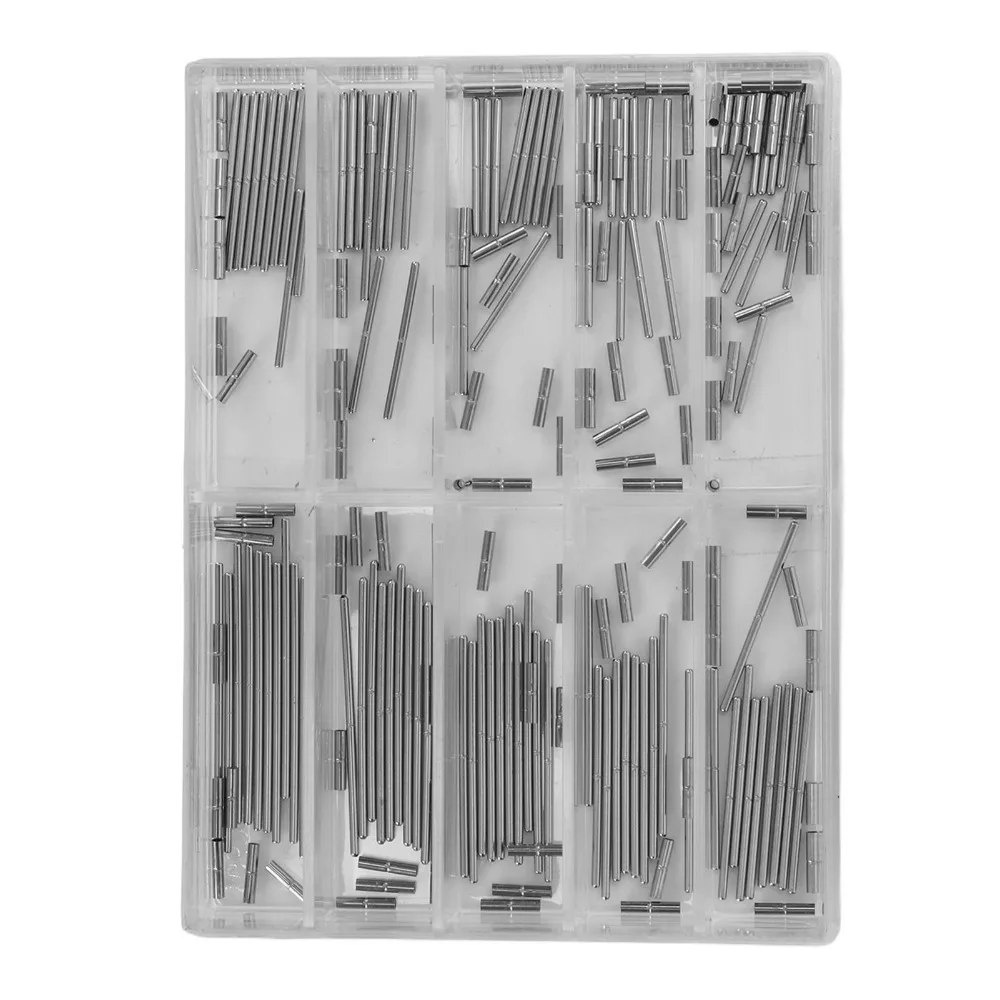 Silver Watch Band Strap Tube Pin Stainless Steel Different Sizes Watch Repair Tube Pin Watchband Tube Pin Assortment