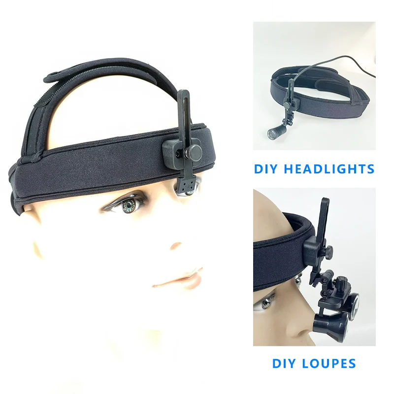 Bandeau réglable pour Loupes dentaires ou Loupe avec phare LED (bandeau YM)