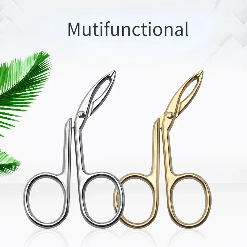 Professional Elbow Eyebrow Pliers Clip Scissors Tweezers Straight Pointed Stainless Steel Eyebrow Plucking Makeup Beauty Tools