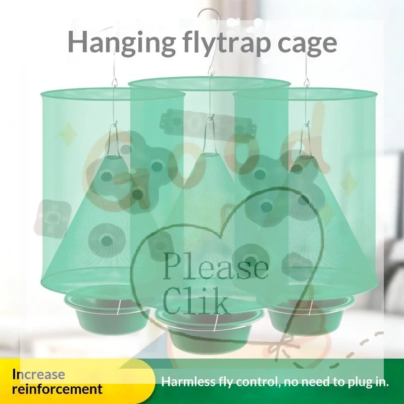 【HG】Hanging Fly Trap With Durable Green Mesh Effective Safe Capture For Outdoor Garden Farms Courtyards Pest Control