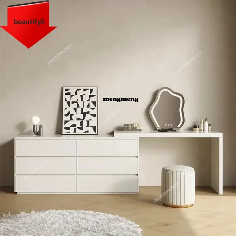 

B53 Luxury Dressing Table Drawer White Makeup Mirror Corner Desk Dresser Table Cabinet Organizers Storage Penteadeira Home Furni