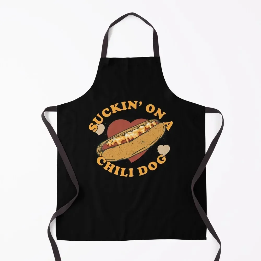 

Suckin' On A Chili Dog Apron Customizable Woman Home Supplies Waterproof Men kitchen Apron