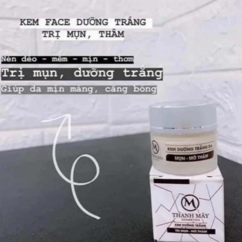 Kem dưỡng trắng da giúp giảm mụn, mờ thâm ƞám, giúp da căng mịn, bright white kem face thanh may duong trang da tri mun mo tham