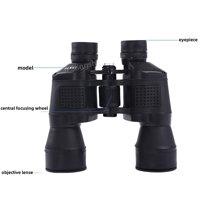 High Magnification Professional Hunting and Tourism Telescope Military 10x50 High-power Remote Dual Barrel Zoom High-definition