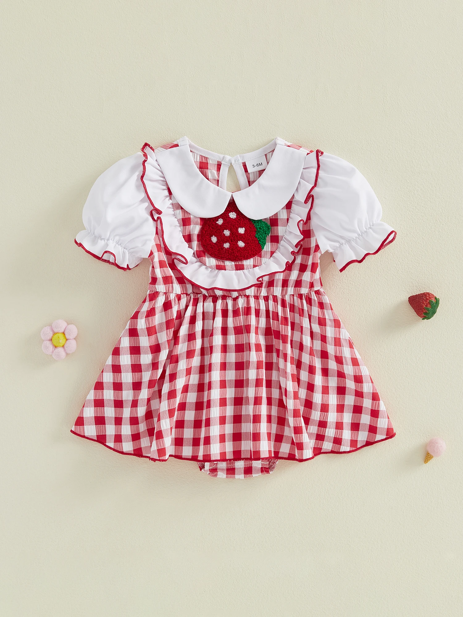 Baby bloemenprint ruche mouw romper jumpsuit baby meisje zomer bodysuit pasgeboren playsuit outfit met strikdetail