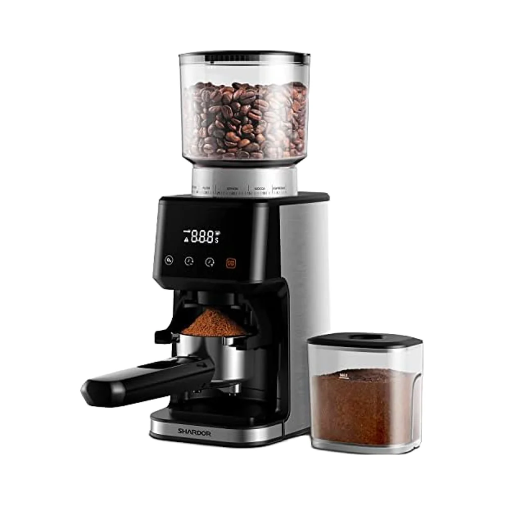 

Touchscreen Electric Espresso Coffee Grinder Precision Timer 51 Precise Settings Stainless Steel Burr