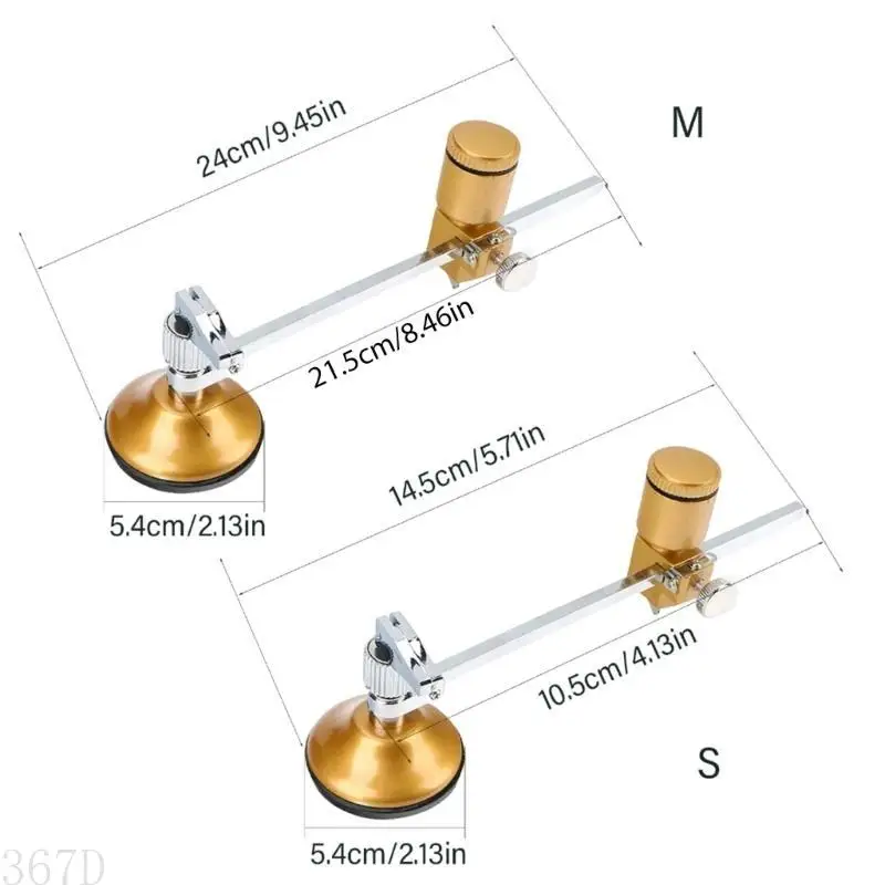 367D Glass Circular Cutter Round Adjustable Compasses Type Circle Cutting Tool with Suction Cup Circular Glass Cutter