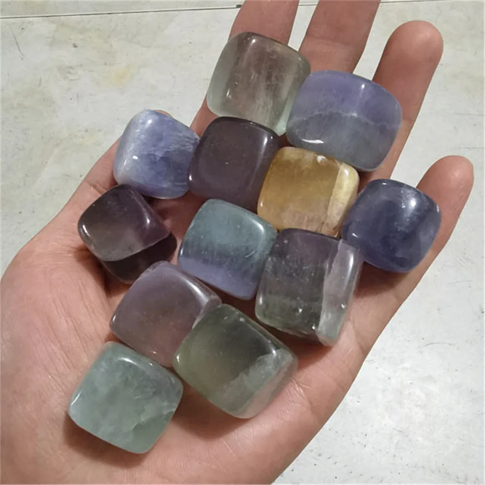 New Design 20-30mm Bulk Wholesale Gemstones Natural Rainbow Fluorite Crystal Cube For Sale