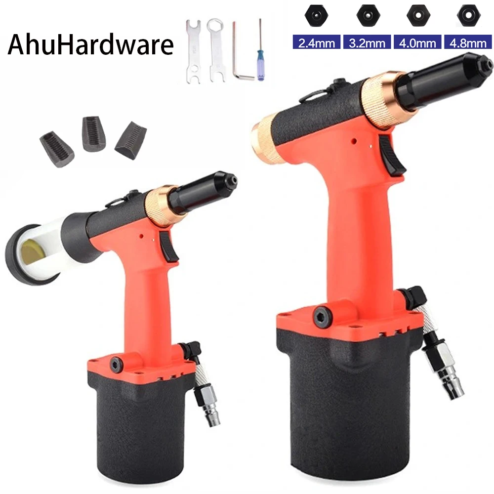 2025 Pistola sparachiodi pneumatica Pistola per tirare rivetti Nucleo per rivetti in alluminio Tirando pistola per rivetti Strumento di rivettatura automatico leggero ad autoaspirante