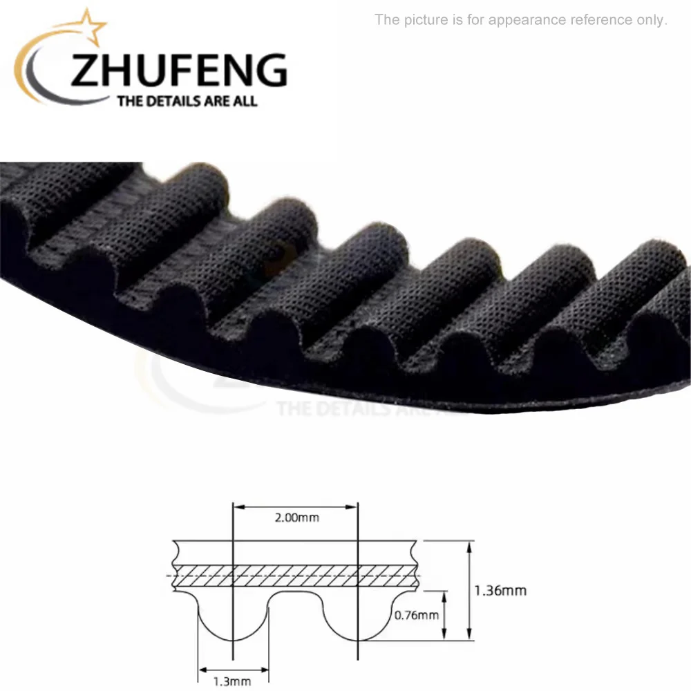 S2M Rubber Timing Belt Length112/114/116/118/120/122/124/126/128/130/132mm-148mm Width 4/6/10/15mm Synchronous Belt Drive Belt