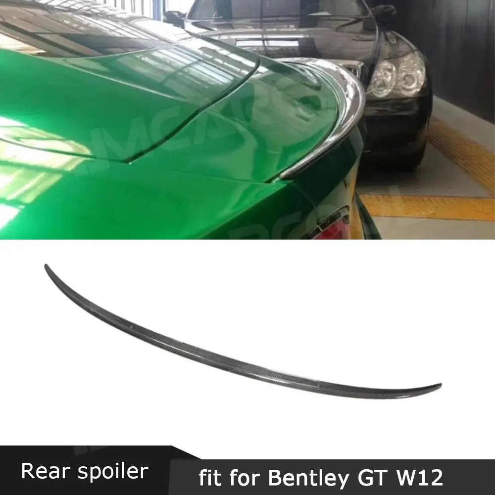 

JMCARCOOL задний бампер из углеродного волокна, спойлер багажника, крыло для Bentley Continental GT W12 2018 2019 2020 2021, FRP, неокрашенный черный