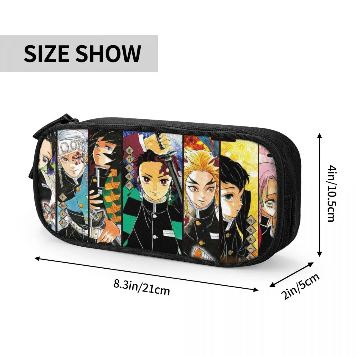 Kimestu No Yaiba Demon Slayer Pencil Cases Fashion Manga Japan Samurai Pen Bag Kids Large Storage School Supplies Pencilcases