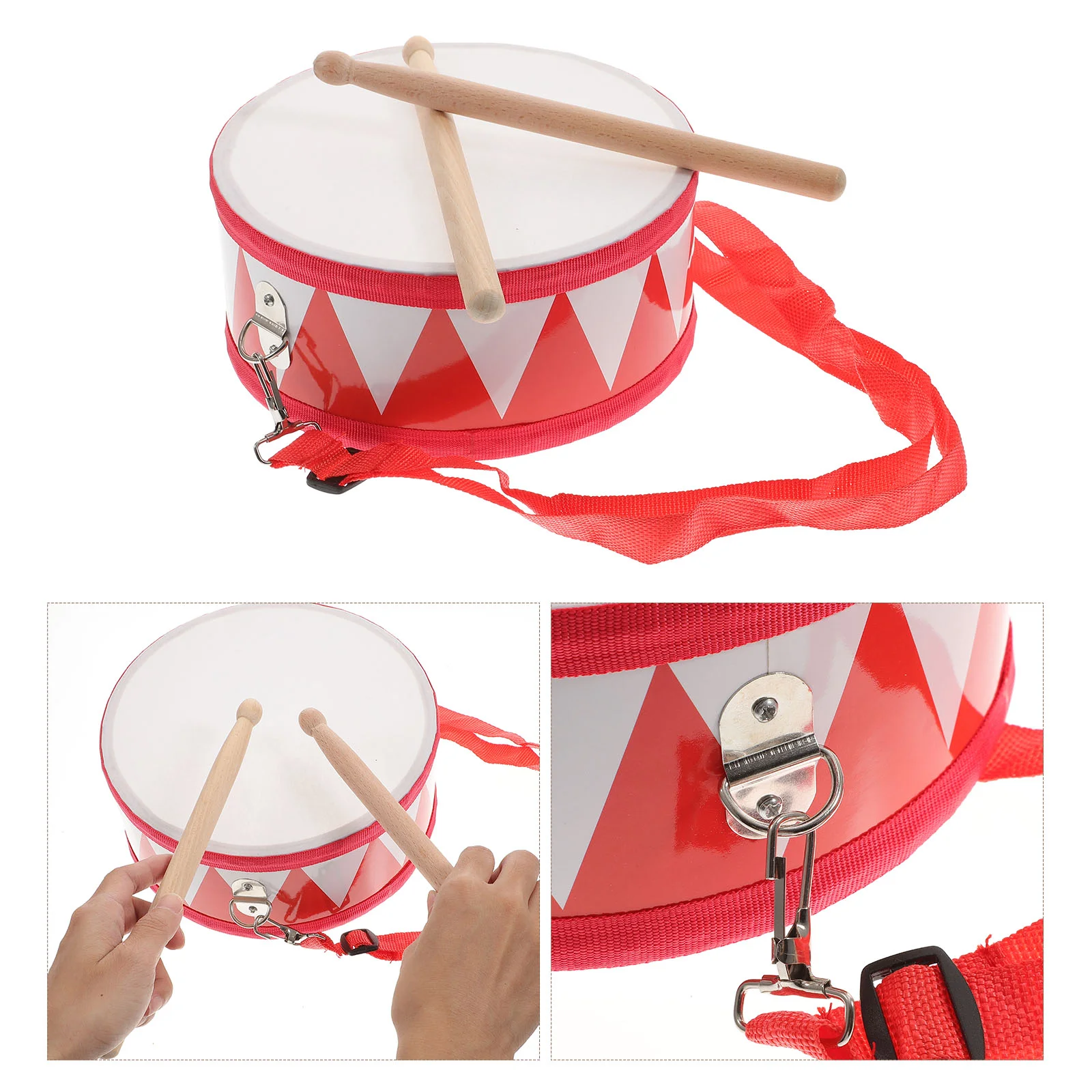 

Childrens Toys Snare Drum for Kids Instrument Wooden Toddler Music Educational Baby