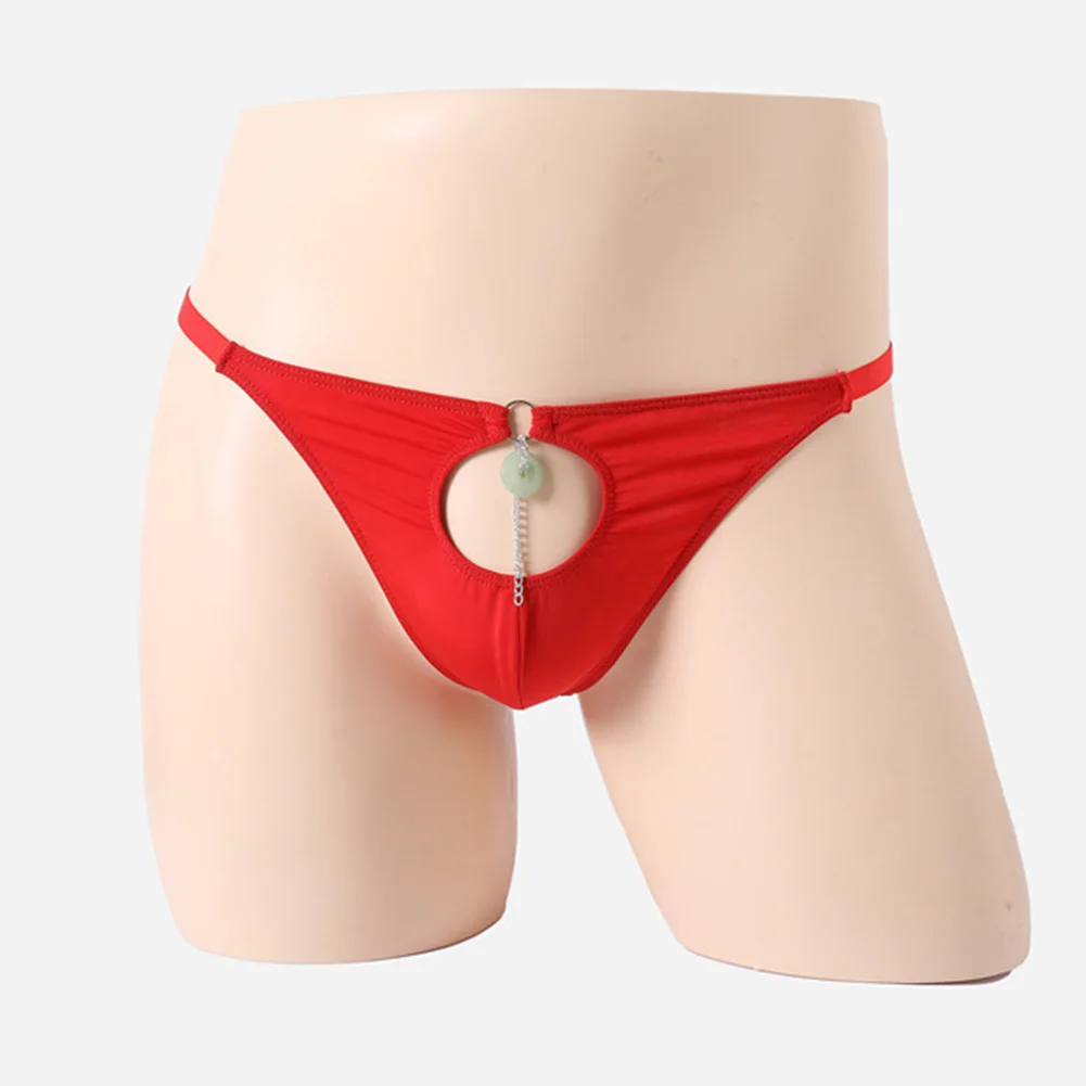 

For Bedroom Crotchless Underwear Hollow Out Breathable Fabric Comfortable Fit Hollow Out Design Men's Underwear