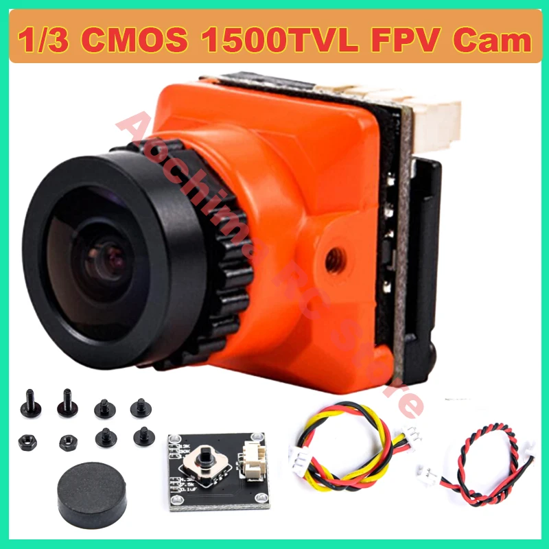 1/3 CMOS 1500TVL Mini FPV กล้อง 2.1 มม.เลนส์แรงดันไฟฟ้า 5 V-30 V PAL / NTSC พร้อม OSD ภายในปรับสําหรับ RC FPV Racing Drone