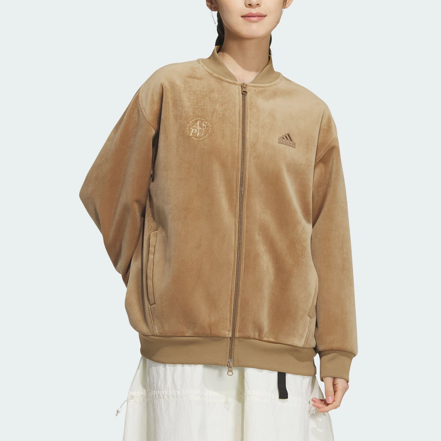 

Adidas Official Authentic LOUNGE WARM JKT Women's Retro Jacket JJ3547