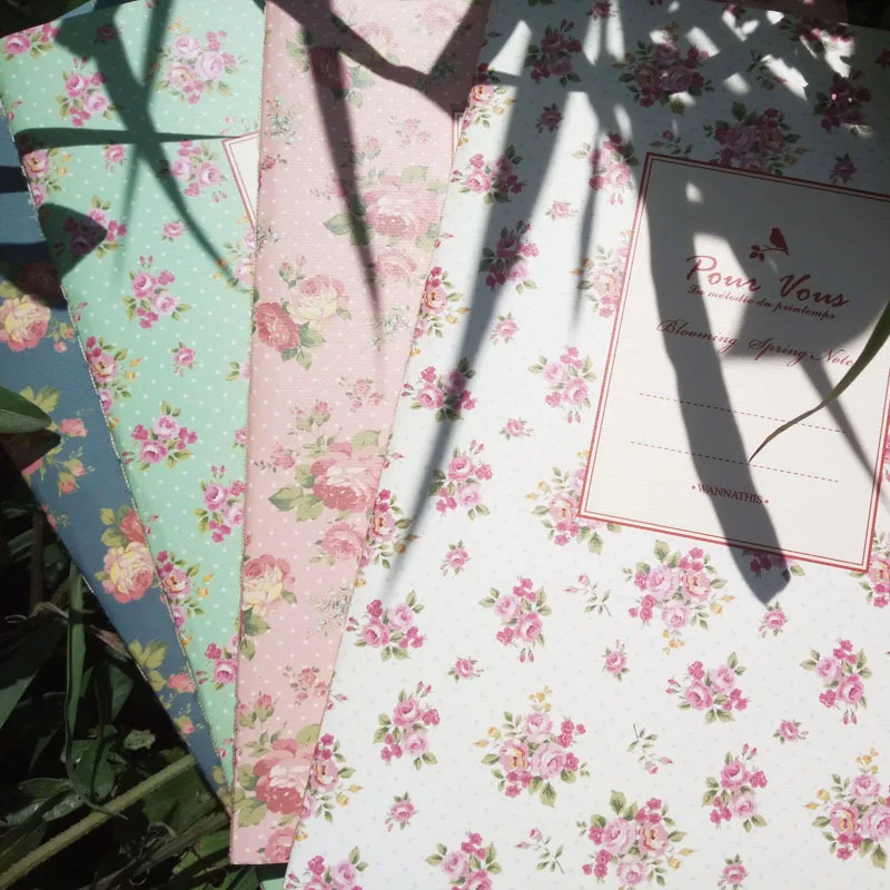 Cuaderno pequeño con cubierta de flores, diario de papel forrado en blanco, para la escuela cuaderno de bocetos, papelería de oficina, portátil,