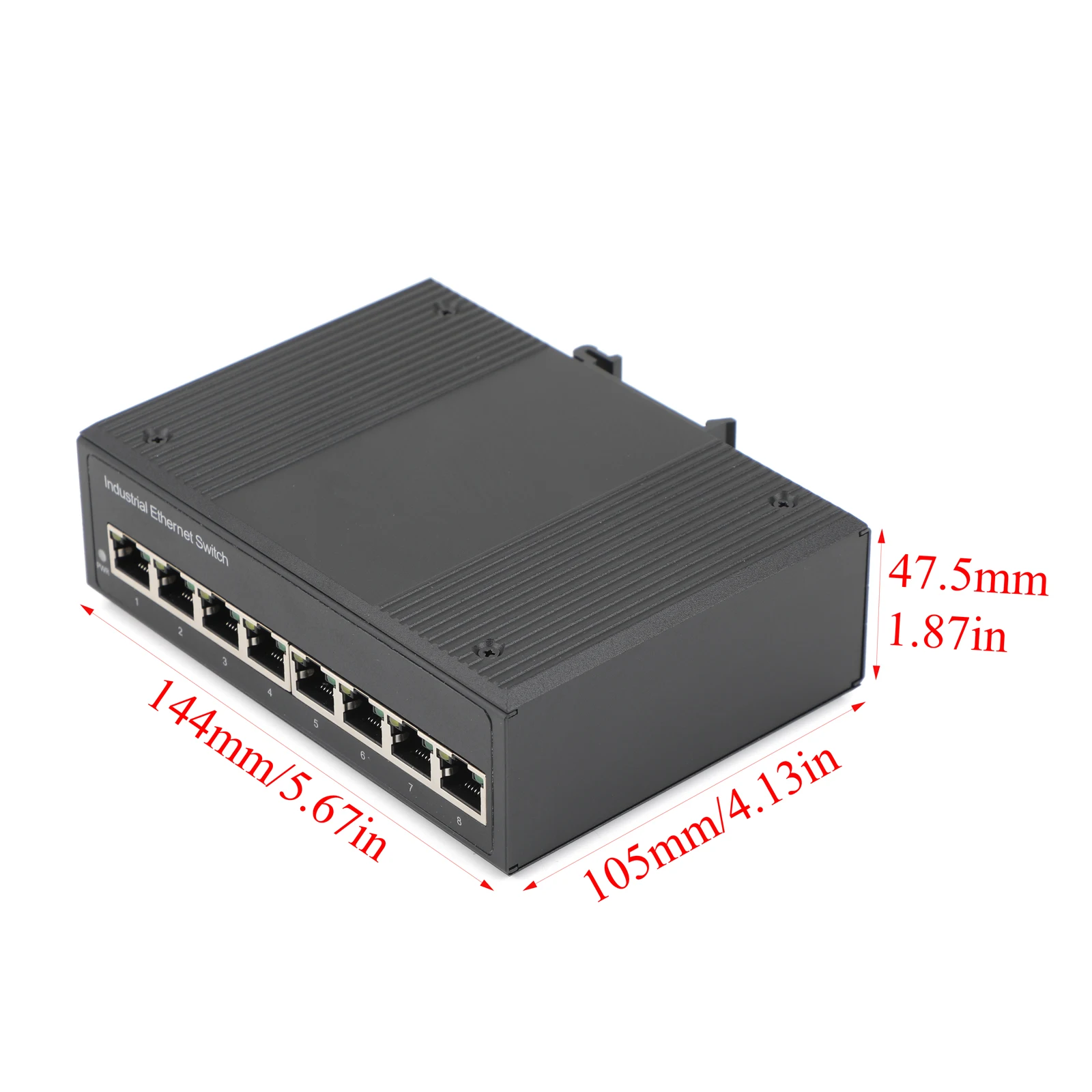 Industrieller POE-Switch mit 5/8-Port, 100/1000 Mbit/s, DIN-Schiene, Plug-and-Play, für Werksautomations- und Überwachungssysteme – Detail 13
