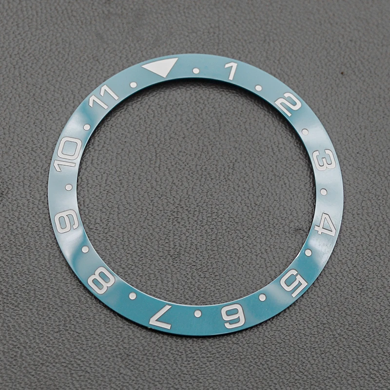 NH35 Bezel, Lake Blue, Size 38X30.5MM, For Seiko SKX007/SKX009/SKX011/SKX171/SKX173/SRPD etc., Ceramic, Diving