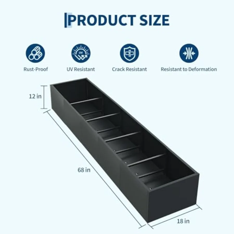 Raised Garden Bed Metal, Extra Long 68