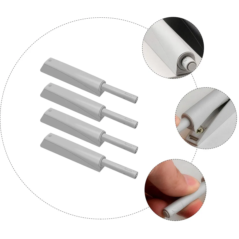 

4pcs Push Latch For Cabinet Door Rebounder Invisible Close Adapter Soft Close Hardware Bedroom Bathroom Cupboard Wood Doors