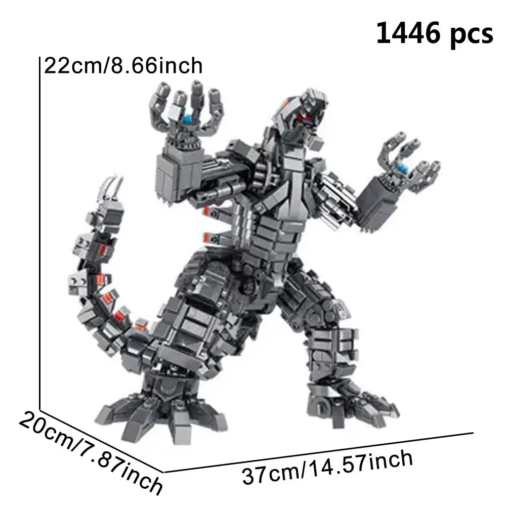 687006   ไอเดียไดโนเสาร์ Monster Moc ของเล่นบล็อกอาคาร God-zilla คริสต์มาสวันเกิดเด็กของขวัญภาพยนตร์เกม 1446 ชิ้น