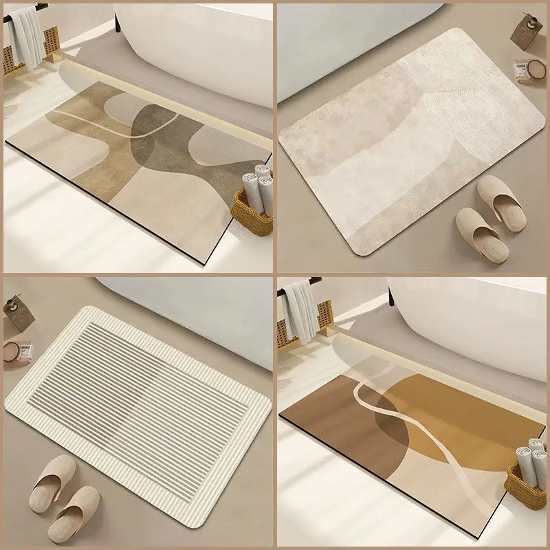 Diatomaceous Mud Bathroom Cushion Water Absorbing Floor Mat At Bathroom Entrance Anti-skid Toilet Door