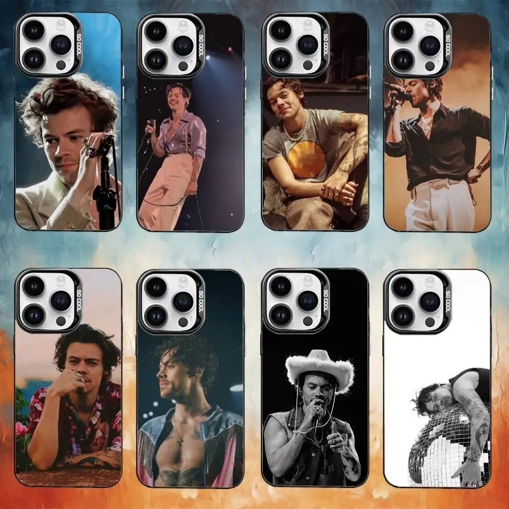 

singer H-HaRRy Music Styles Phone Case For iPhone17,16,15,14,13,12,11 Plus,Pro Max Black Candy Matte Shockproof Cover
