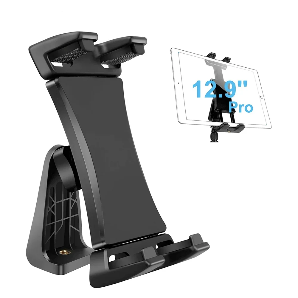 Soporte giratorio 2 en 1 portátil para tableta, Soporte de rotación de 360 °, Clip de montaje ajustable para iPad Pro 12,9, Mini Xiaomi, Huawei Pad