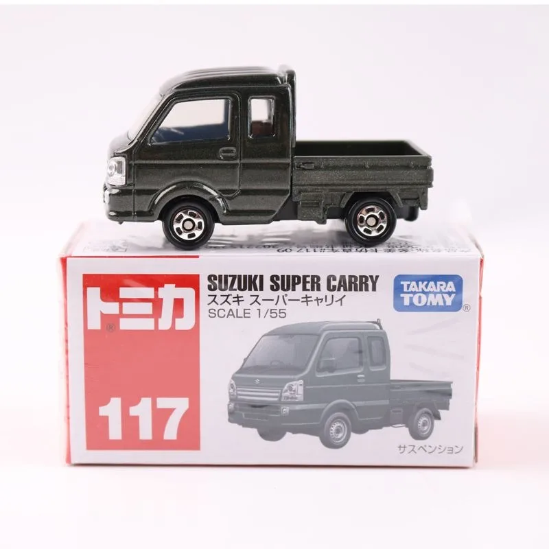 

TAKARA TOMY 1/55 Scale Red White Box Diecast Car Model No 117 Suzuki Transport Truck Collectible Boy Toy Car