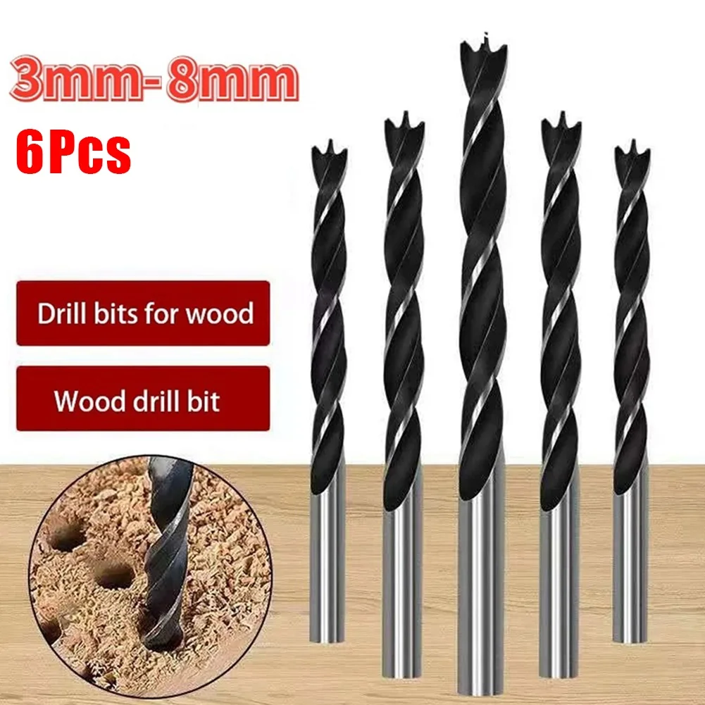 High Quality Practical Quality Is Guaranteed Drill Bit Woodworking Tool 3mm 59mm 6mm 89mm 6pcs 7mm 98mm 8mm 108mm