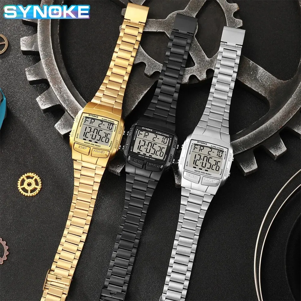 SYNOKE Military Sports Watches Electronic Men Watches Top Brand Luxury Male Clock Waterproof LED Digital Watch Relogio Masculino