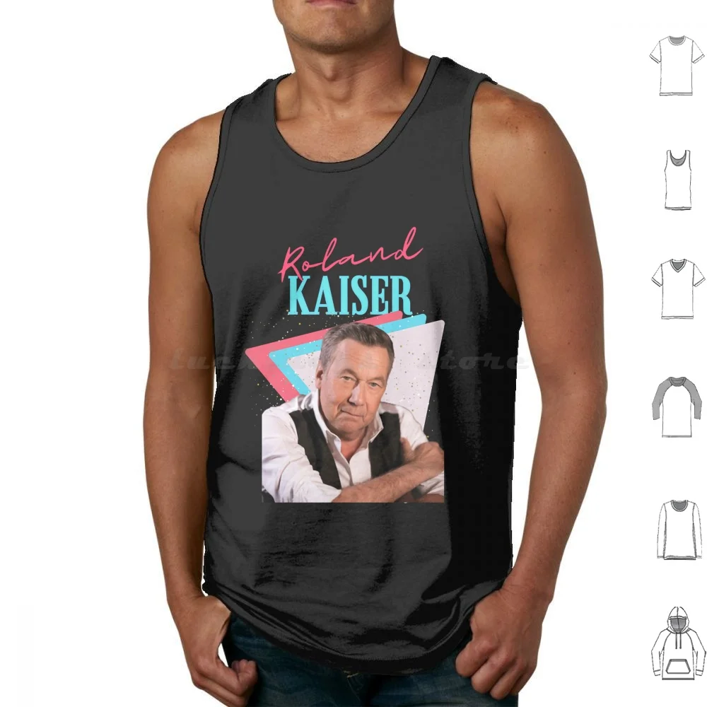 Roland Kaiser-Rip Roland Kaiser-Rest In Peace Roland Kaiser Tank Tops Print Cotton Roland Kaiser Metal Band Roll Logo