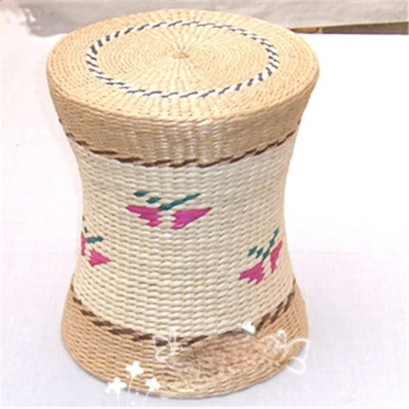 Environmentally Friendly Handmade Papyrus Woven Stool Pastoral Inner and Outer Drum Seat Dun Sitting