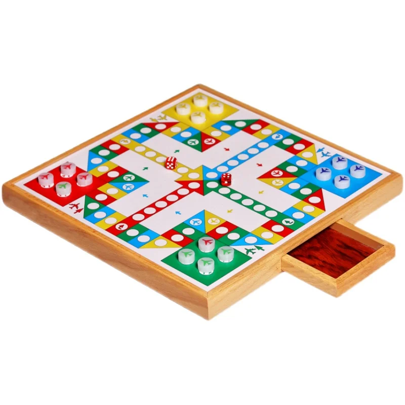 High grade wooden adult bed flying chess kids puzzle elementary school student airplane board game chess